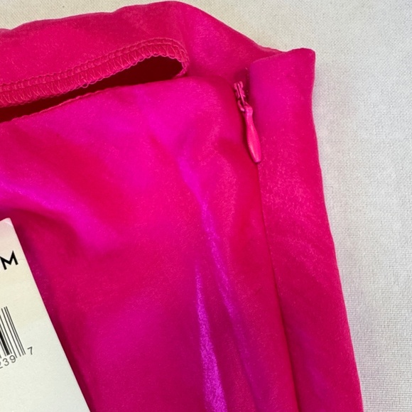 Steve Madden Satin Midi Skirt Hot Pink Size Small - Picture 3 of 4
